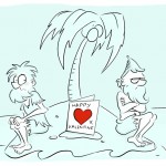 Desert Island Valentine cartoon