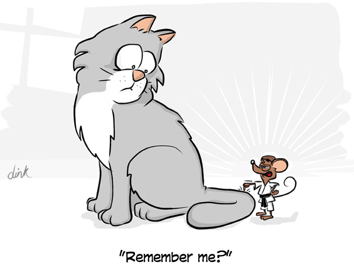Remember me? Cat and Mouse cartoon