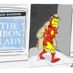 A bit of a disappointment at the cinema for Iron Man - Iron lady Cartoon