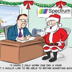Business cartoon Christmas card by freelance cartoonist Chris Williams