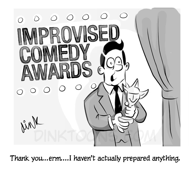 Improvised Comedy Awards cartoon by cartoonist Chris Williams
