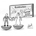 Qatar world cup 2022 allegations cartoon by freelance cartoonist Chris Williams