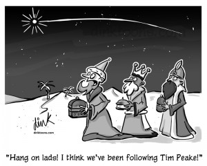 "Hang on Lads I think we've been following Tim Peake"