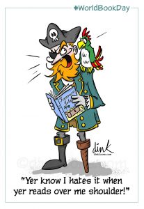Bookaneer - World Book Day Pirate cartoon