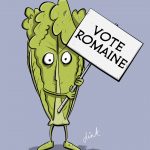 Brexit cartoon - Vote Romaine