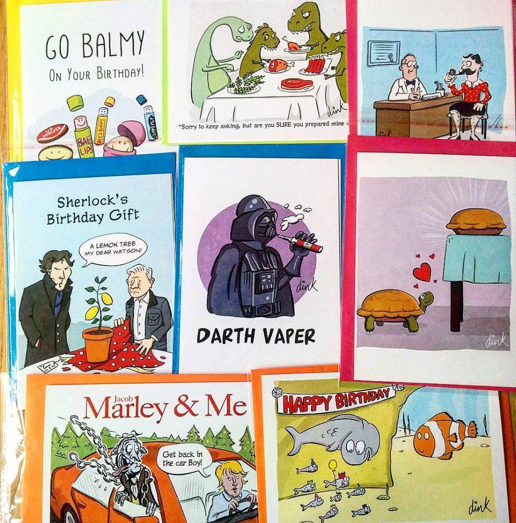 Dink cartoons Greetings Cards