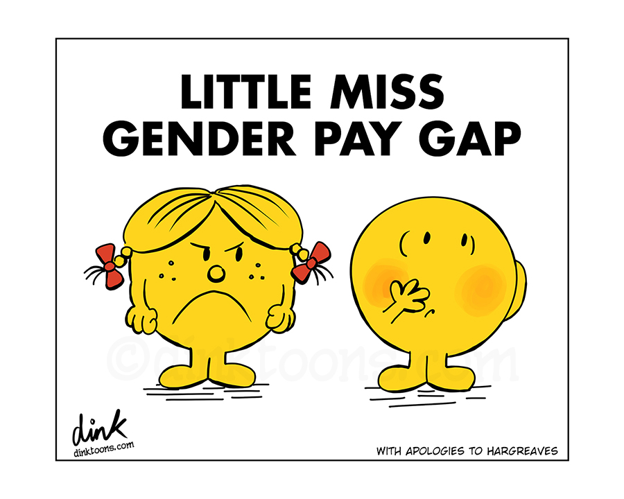Little Miss Gender Pay Gap cartoon