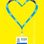 N Brown NHS support social media illustration - heart lanyard