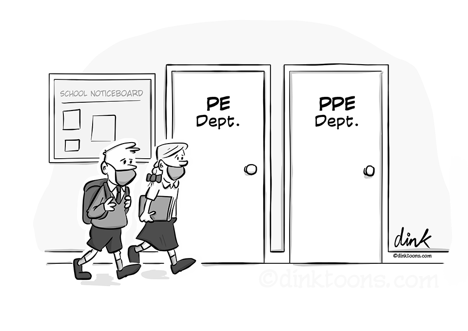School PPE Department cartoonv