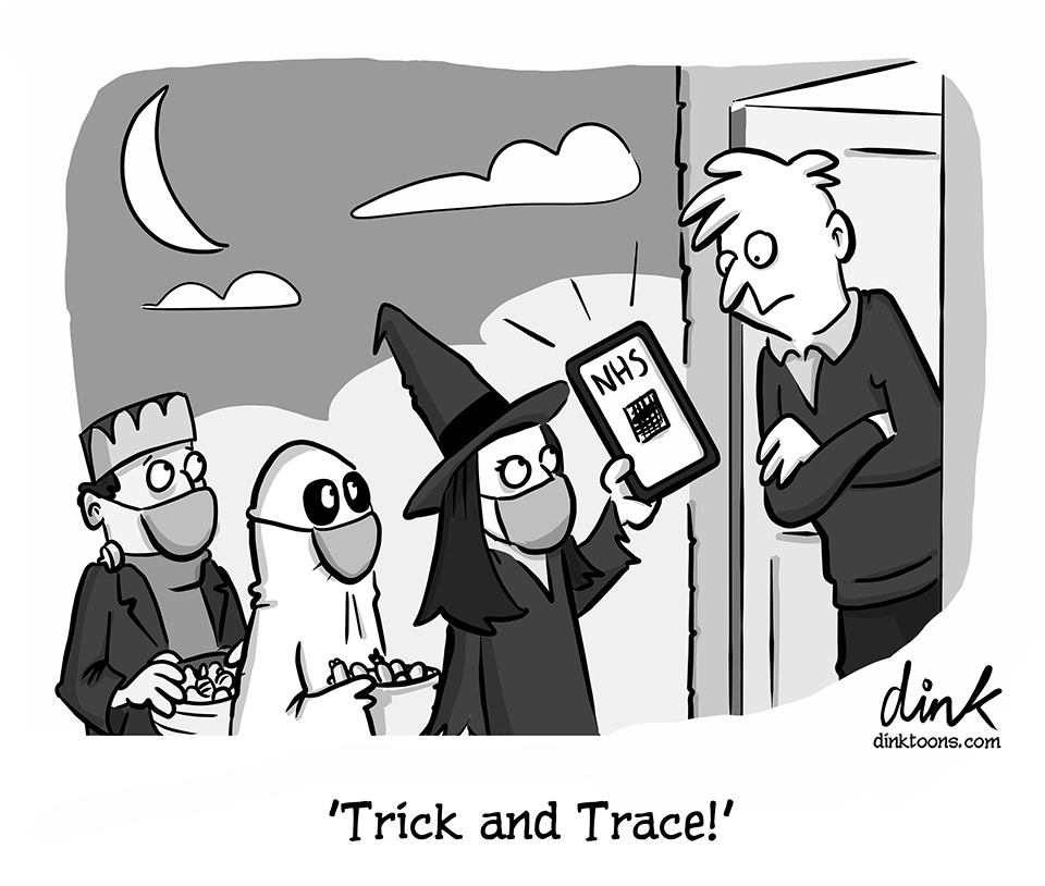 Trick and Trace - Halloween cartoon by Chris Dink Williams